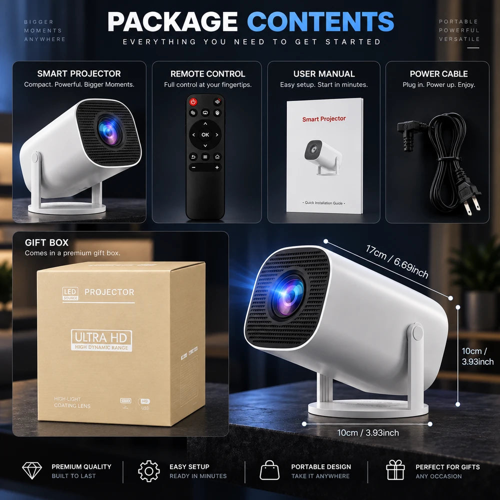 Aviora Mini Portable Smart Projector